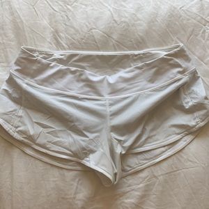 Lululemon Women’s Speed Up Lined Short 2.5” (White)